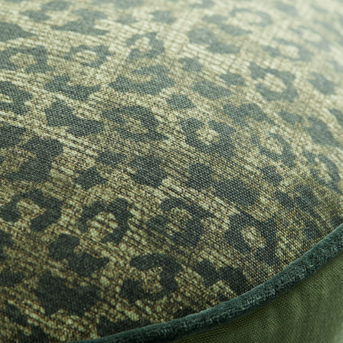 Bedding House Pardus Luxury Cotton Round Filled Cushion - Green V442-HIN-CUSHION-PARDUS-GREEN-RD
