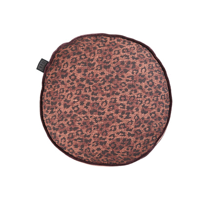 Bedding House Pardus Luxury Cotton Round Filled Cushion - Red V442-HIN-CUSHION-PARDUS-RED-RD
