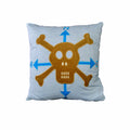 Happy Kids Pirate 43x43 cm Square Filled Cushion V442-HIN-CUSHION-PIRATE-WHITE-SQ