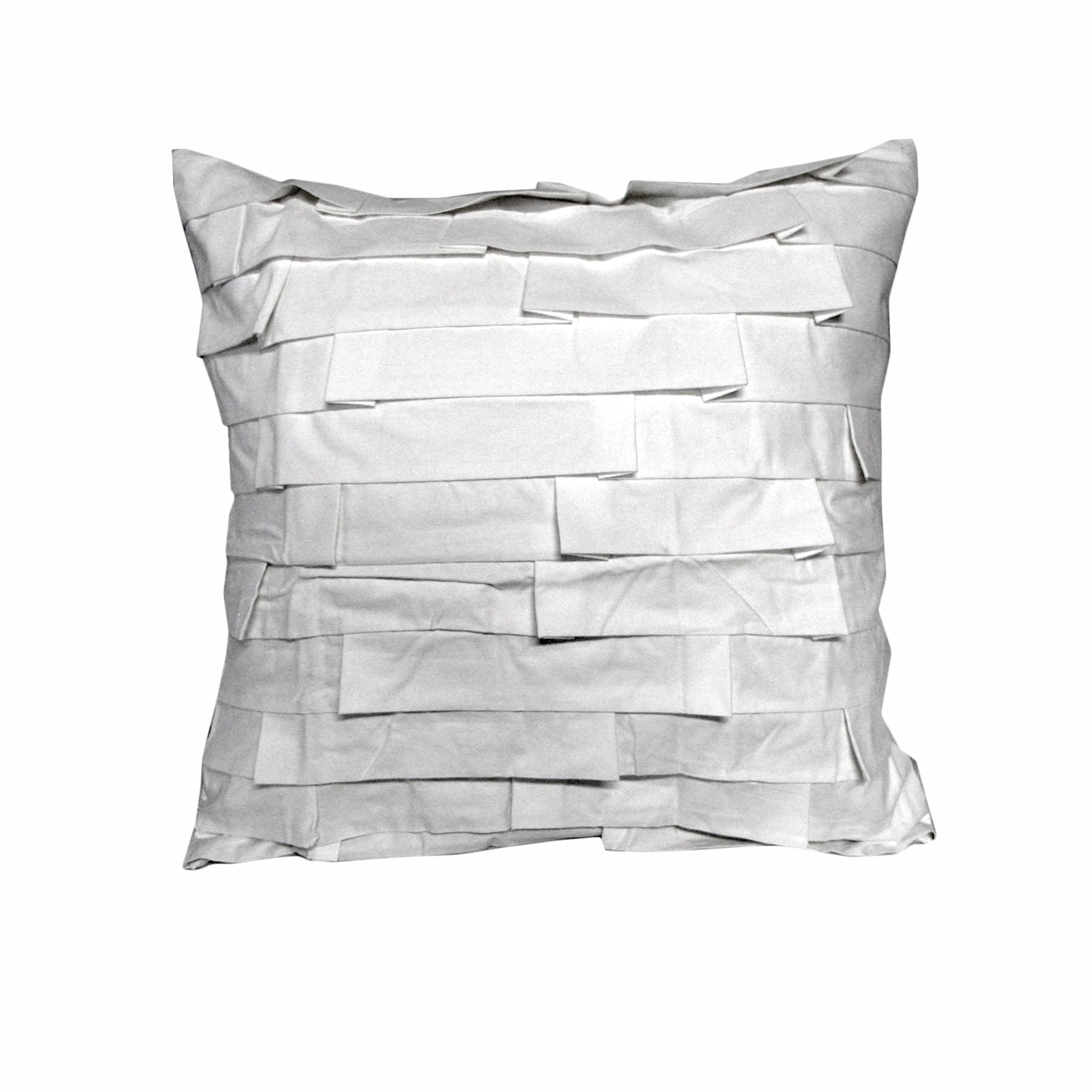 Accessorize Pleats White 45x45 cm Square Filled Cushion V442-HIN-CUSHION-PLEATS-WHITE-SQ