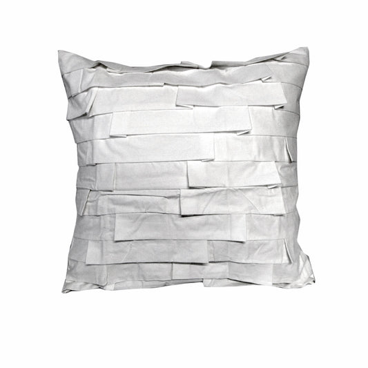 Accessorize Pleats White 45x45 cm Square Filled Cushion V442-HIN-CUSHION-PLEATS-WHITE-SQ