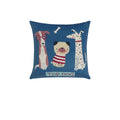 Happy Kids Puppy Club Filled Square Cushion V442-HIN-CUSHION-PUPPYCLUB-BLUE-SQ