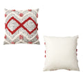 Accessorize Ronan White Red Filled Square Cushion V442-HIN-CUSHION-RONAN-WHITERED-SQ
