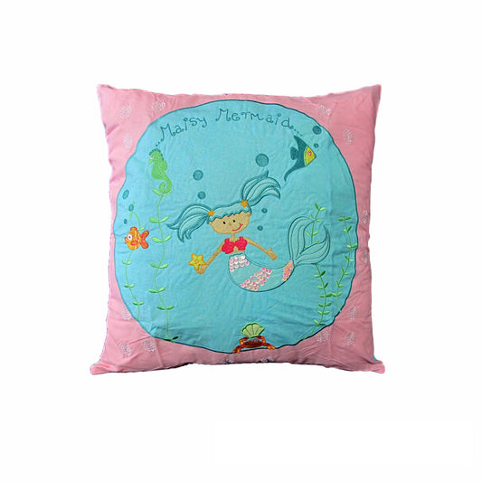 Happy Kids Shelley Mermaid 43x43 cm Square Cushion V442-HIN-CUSHION-SHELLEYMERMAID-PINK-SQ