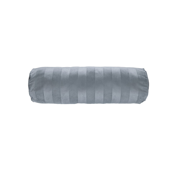 KAAT Amsterdam Softy Stripe Blue Grey Oblong Neckroll Filled Cushion 22cm x 70cm V442-HIN-CUSHION-SOFTYSTRIPE-BLUE-RE