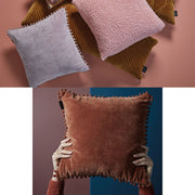Bedding House Svenja Mauve Filled Square Cushion V442-HIN-CUSHION-SVENJA-MAUVE-SQ