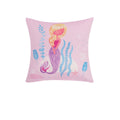 Happy Kids Under the Sea Filled Square Cushion V442-HIN-CUSHION-UNDERTHESEA-PINK-SQ