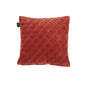 Bedding House Vercors Luxury Cotton Velvet Filled Square Cushion - Dark Red V442-HIN-CUSHION-VERCORS-DARKRED-SQ