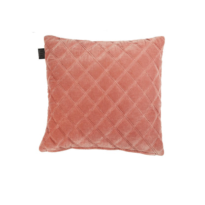 Bedding House Vercors Luxury Cotton Velvet Filled Square Cushion - Pink V442-HIN-CUSHION-VERCORS-PINK-SQ