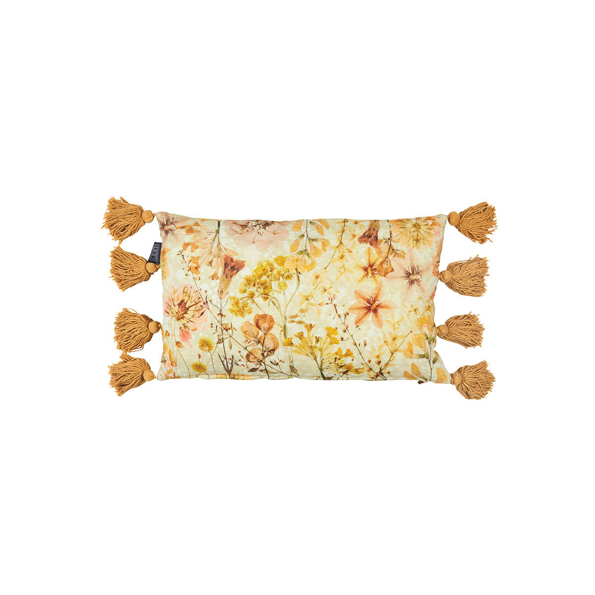 Bedding House Wildflower Yellow Filled Oblong Cushion V442-HIN-CUSHION-WILDFLOWER-YELLOW-RE