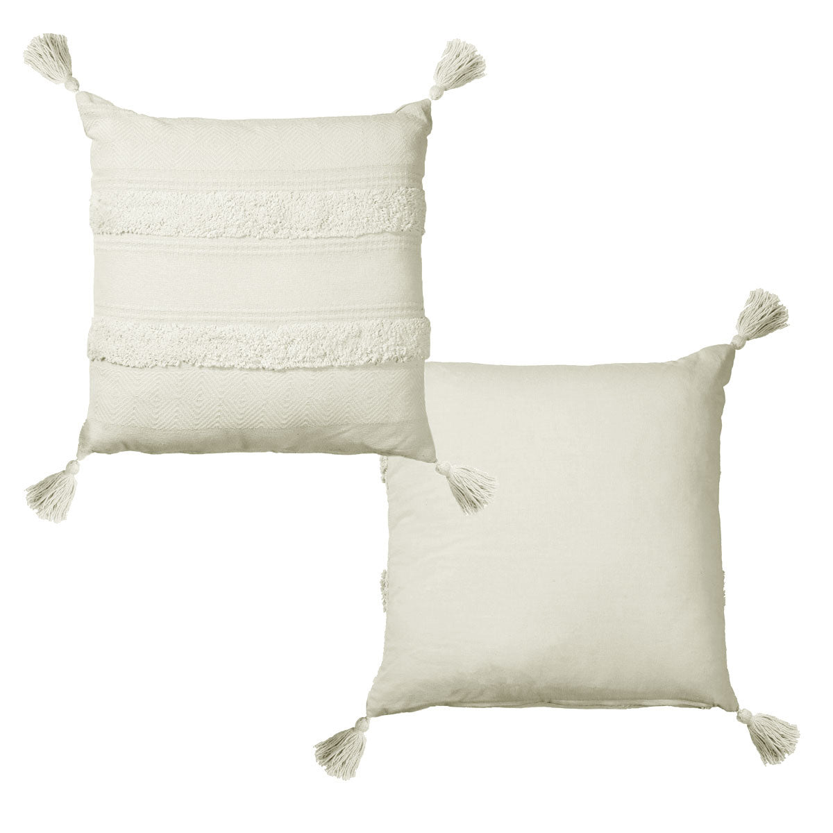 Accessorize Indra Cotton Cushion Cover Off White V442-HIN-CUSHIONC-INDRA-OFFWHITE-SQ