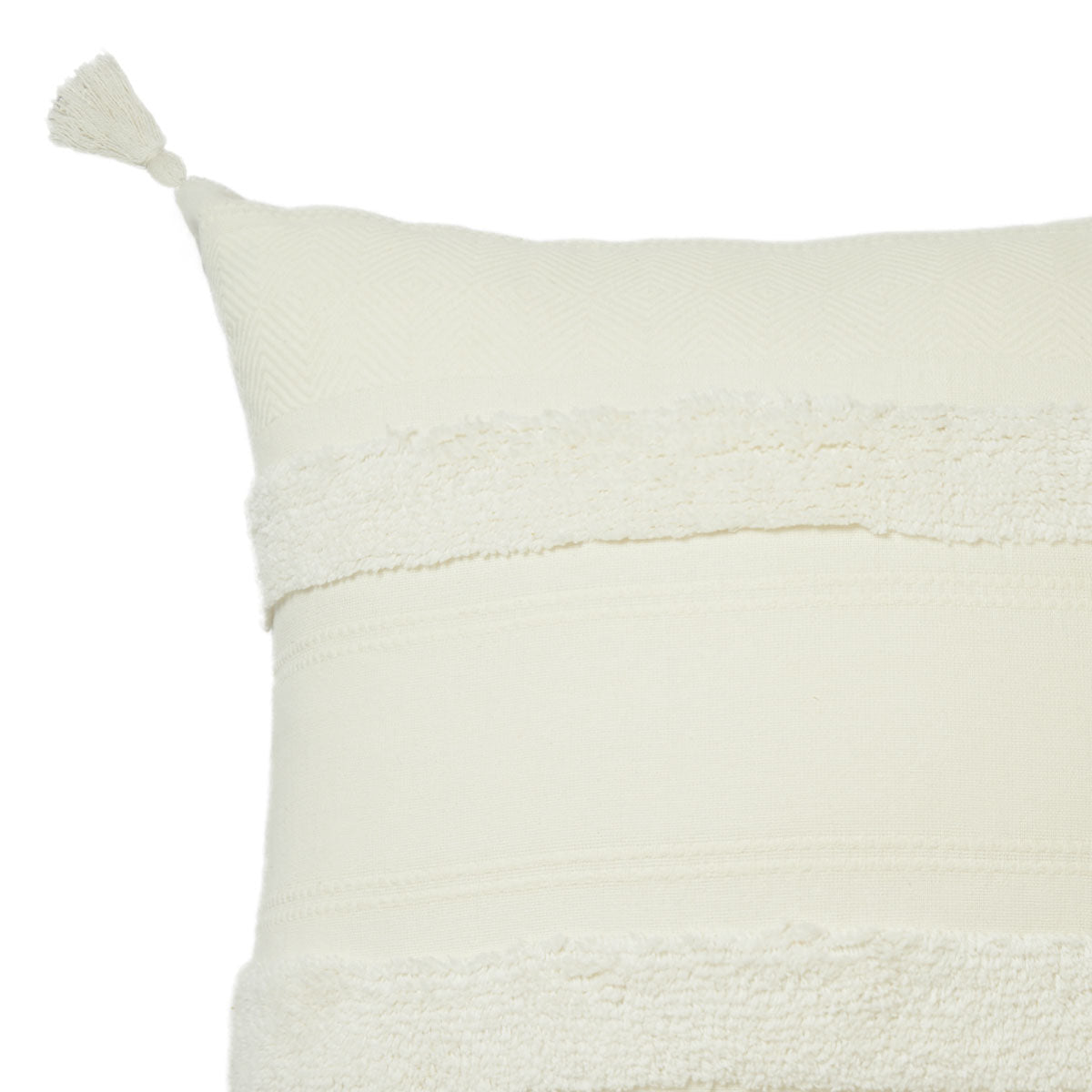 Accessorize Indra Cotton Cushion Cover Off White V442-HIN-CUSHIONC-INDRA-OFFWHITE-SQ