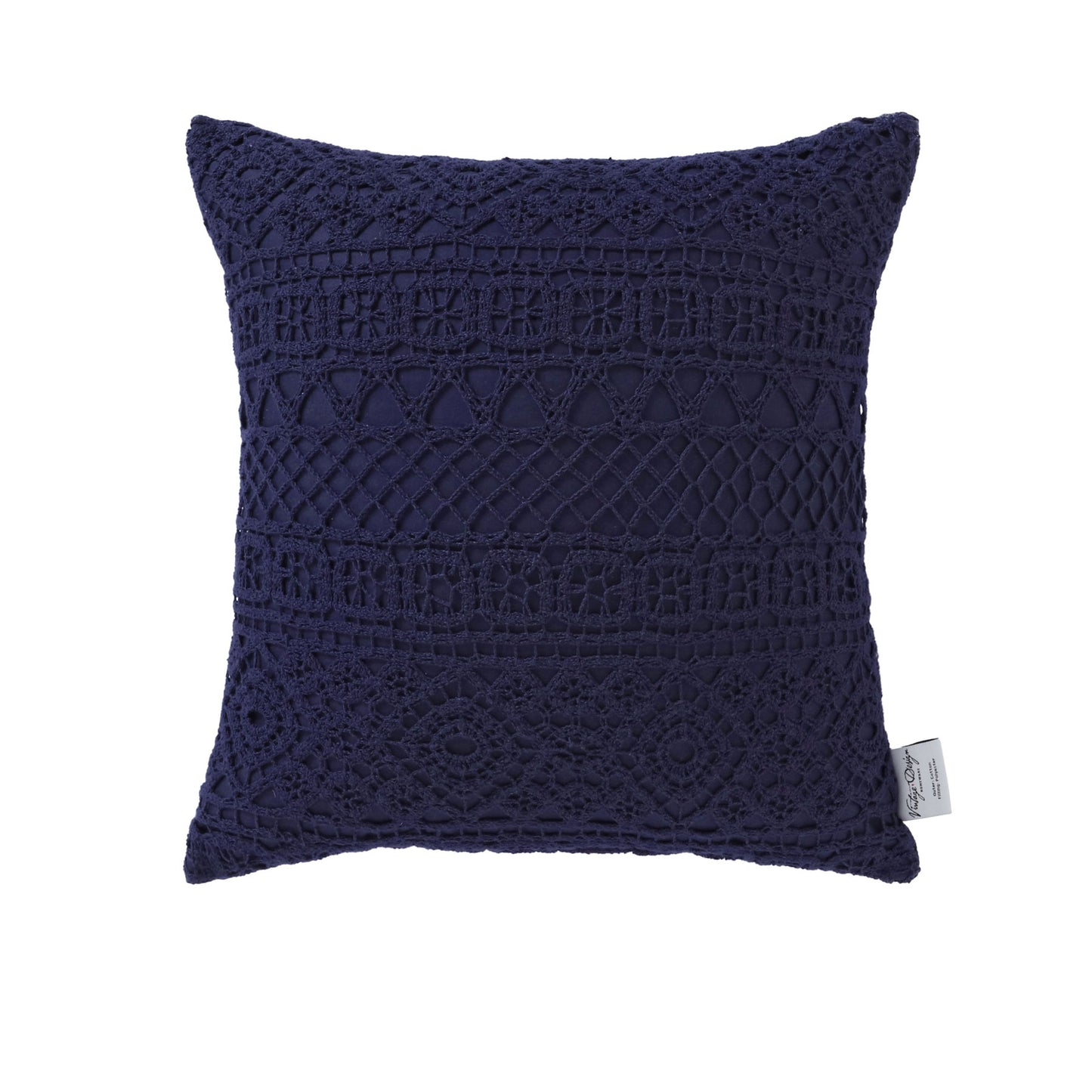 Vintage Design Homewares Tenille Eclipse Cotton Lace Cushion Cover V442-HIN-CUSHIONC-TENILLE-ECLIPSE-SQ
