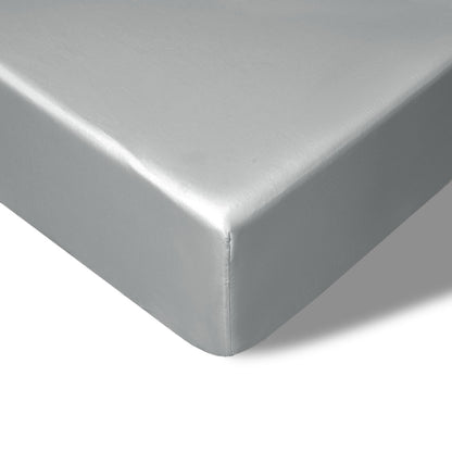Accessorize 400TC Grey Bamboo Cotton Fitted Sheet 40cm Wall Queen V442-HIN-FITTEDS-BAMBOOCOTTON40CM-GREY-QS