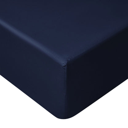 Accessorize Navy Bamboo Cotton Mega Fitted Sheet 50cm Wall King V442-HIN-FITTEDS-BAMBOOCOTTON50CM-NAVY-KI