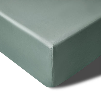 Accessorize 400TC Sage Bamboo Cotton Mega / Super Fitted Sheet 50cm Wall King V442-HIN-FITTEDS-BAMBOOCOTTON50CM-SAGE-KI