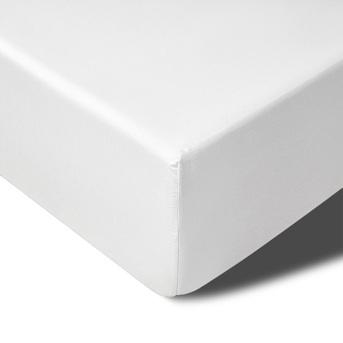 Accessorize 400TC White Bamboo Cotton Mega / Super Fitted Sheet 50cm Wall King V442-HIN-FITTEDS-BAMBOOCOTTON50CM-WHITE-KI