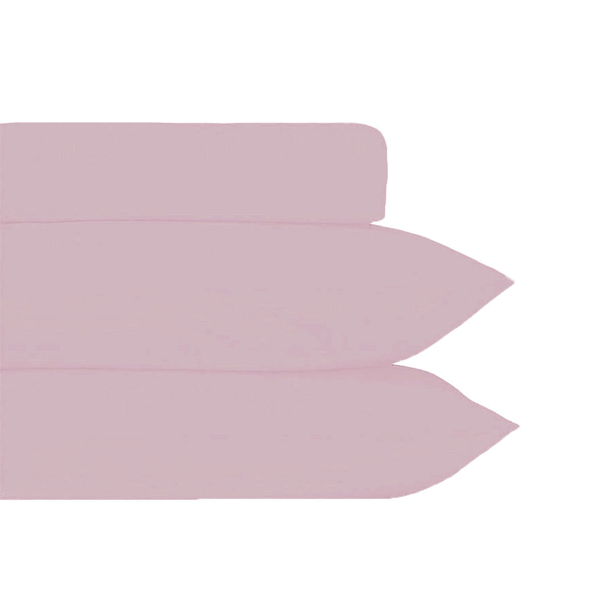 Plain Dyed Polyester Cotton Combo Set Dusty Pink Queen V442-HIN-FITTEDSS-POLYCOTTON-DUSTYPINK-QS