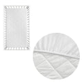 Little Gem 100% Cotton Cot Mattress Protector V442-HIN-MATTRESSP-LITTLEGEM-WHITE-CT
