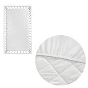 Little Gem 100% Cotton Cot Mattress Protector V442-HIN-MATTRESSP-LITTLEGEM-WHITE-CT