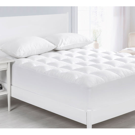 Cloudland 1000GSM Memory Resistant Microball Fill Mattress Topper King Single V442-HIN-MATTRESST-1000GSMMICROBALL-WHITE-KS