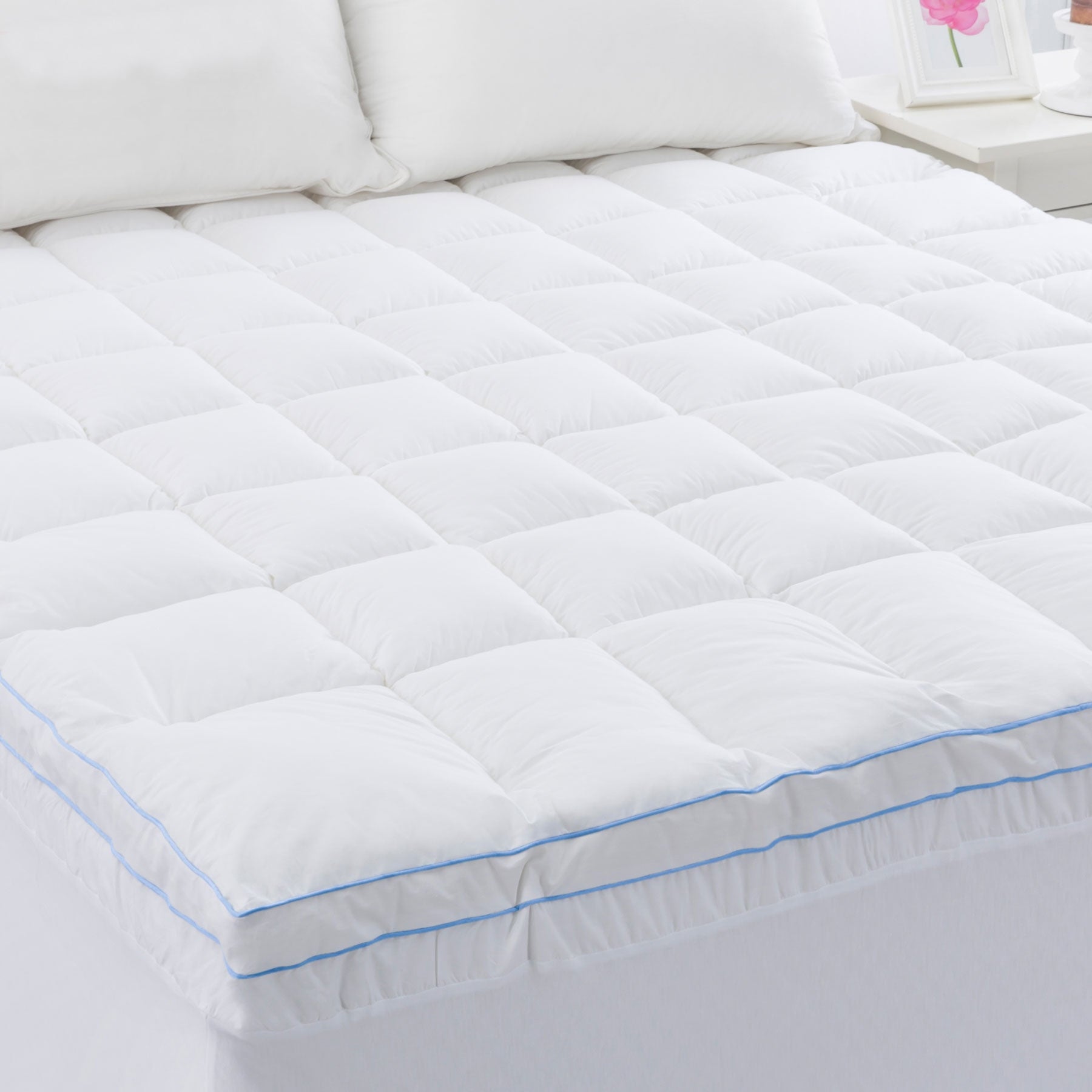 Cloudland 750GSM Memory Resistant Microball Fill Mattress Topper King V442-HIN-MATTRESST-750GSMMICROBALL-WHITE-KI