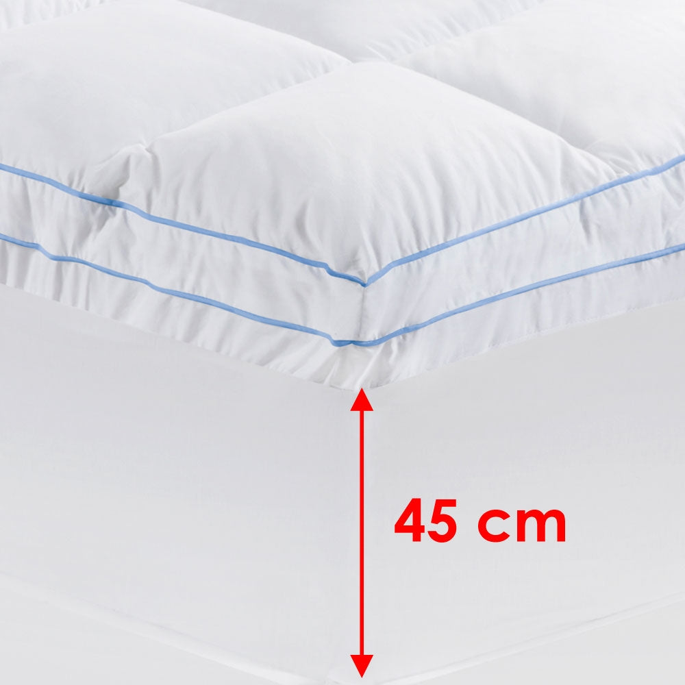 Cloudland 750GSM Memory Resistant Microball Fill Mattress Topper King V442-HIN-MATTRESST-750GSMMICROBALL-WHITE-KI