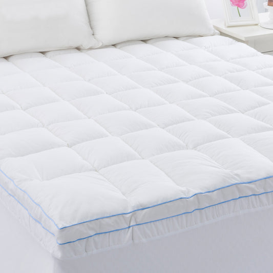 Cloudland 750GSM Memory Resistant Microball Fill Mattress Topper Queen V442-HIN-MATTRESST-750GSMMICROBALL-WHITE-QS