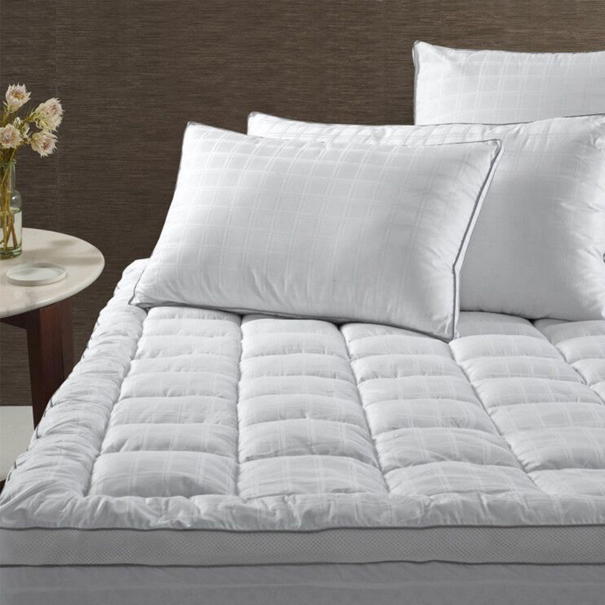 Accessorize Deluxe Hotel Mattress Topper Queen V442-HIN-MATTRESST-DELUXEHOTEL-WHITE-QS