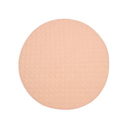 Little Gem Round Linen Cotton Baby Play Mat Peach 130cm Diameter V442-HIN-MISC-BABYPLAYMAT-PEACH-RD