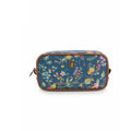PIP Studio Petites Fleurs Dark Blue Small Square Cosmetic Bag V442-HIN-MISC-COSMETICFLEURSS-DARKBLUE-SQ