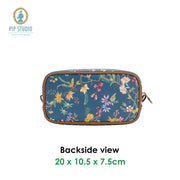 PIP Studio Petites Fleurs Dark Blue Small Square Cosmetic Bag V442-HIN-MISC-COSMETICFLEURSS-DARKBLUE-SQ