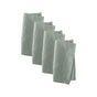 Vintage Design Homewares Set of 4 Washed Linen Cotton Square Napkins Green 50cm x 50cm V442-HIN-MISC-SETOF4LCOTTONNAPKINS-GREEN-SQ