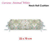 PIP Studio Curious Animal White Neck Roll Cushion V442-HIN-NECKROLL-CURIOUSANIMAL-WHITE-NK