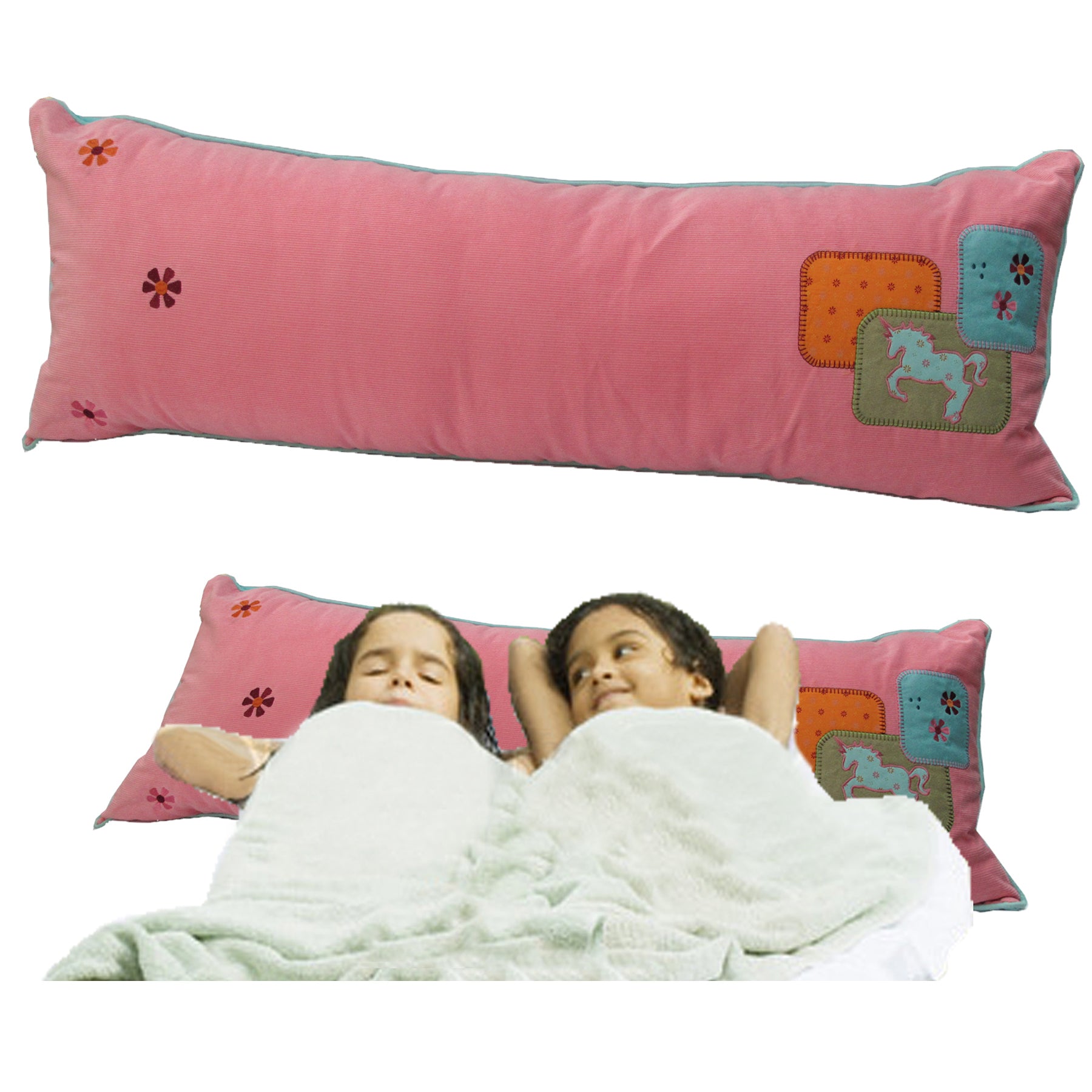 Happy Kids Best Friend Double Pillow - 40cm x 110cm V442-HIN-PILLOW-BESTFRIENDS-BO