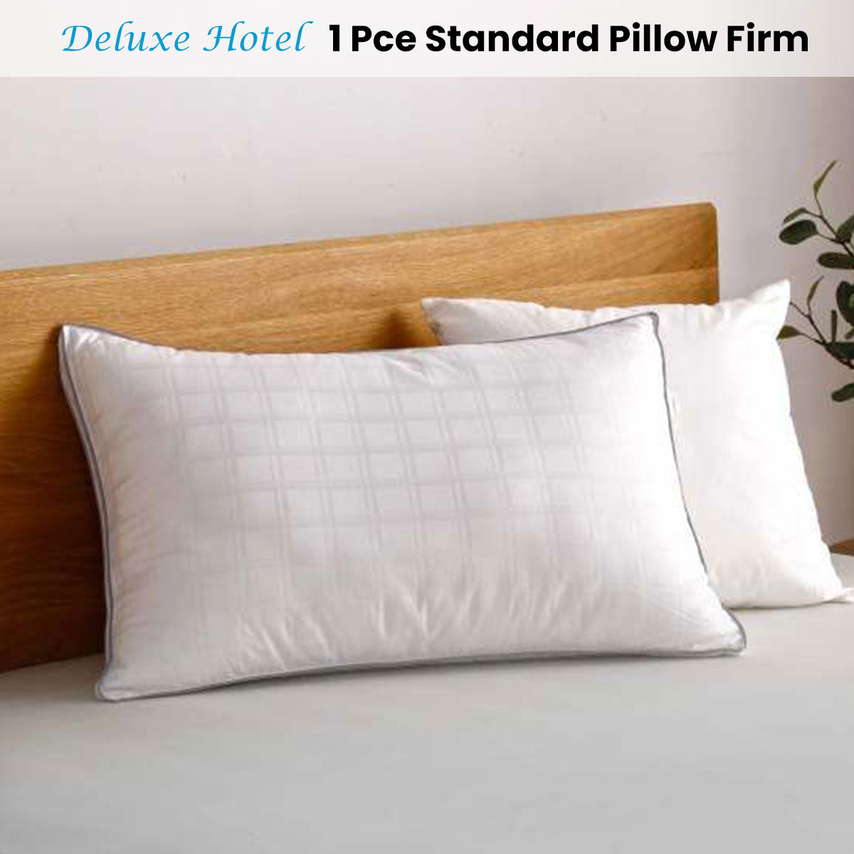 Accessorize Deluxe Hotel Standard Pillow Firm 45 x 70 cm V442-HIN-PILLOW-DELUXEHOTELFIRM-WHITE-ST