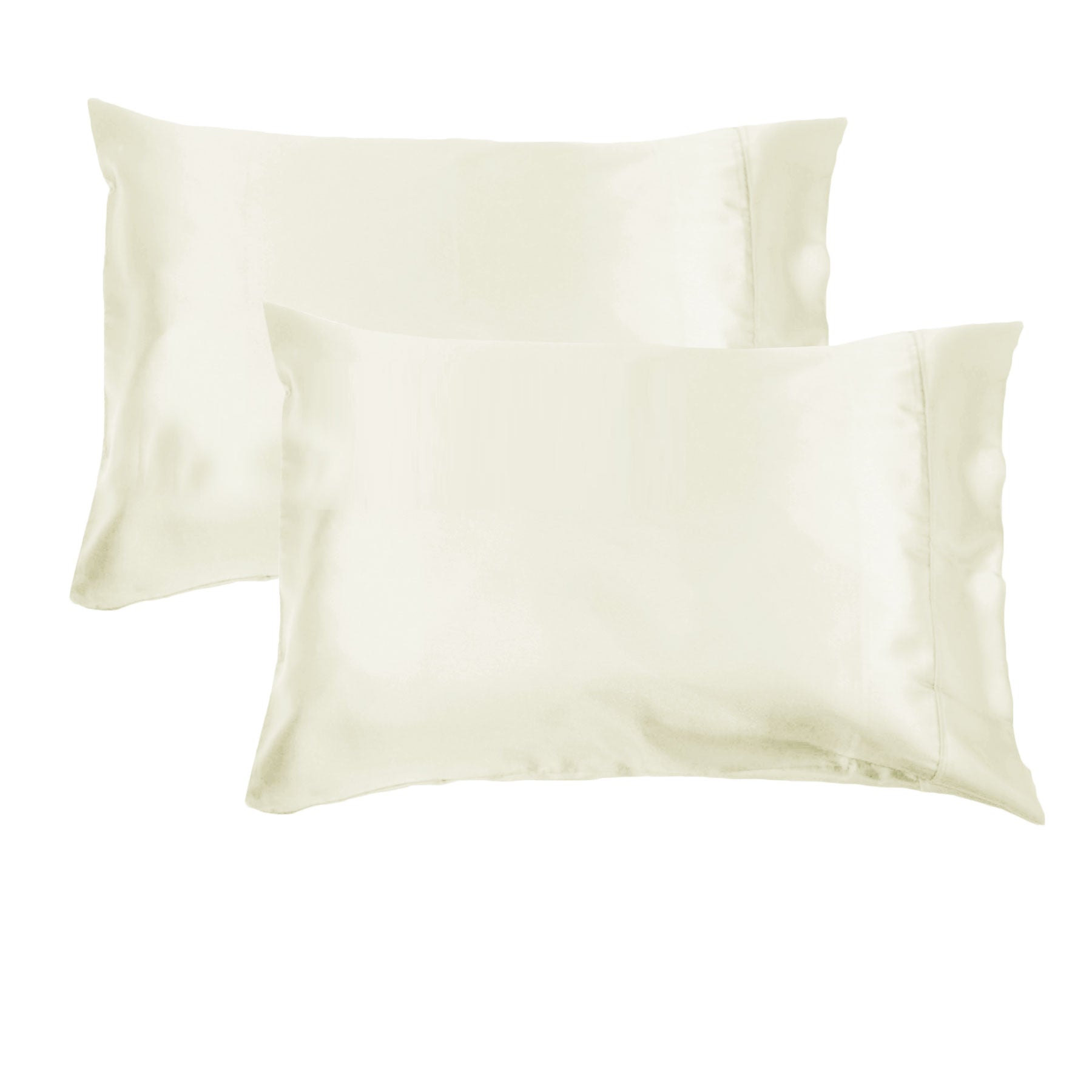 Accessorize 300TC Deluxe Essentials Satin Standard Pillowcases Stone (Ivory) V442-HIN-PILLOWC-300TCSATIN-STONE-ST