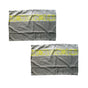 Pair of Microfiber Polyester Ali Neon Grey/Green Standard Pillowcases by Home Innovations V442-HIN-PILLOWC-ALINEONPAIR-GREY-RE