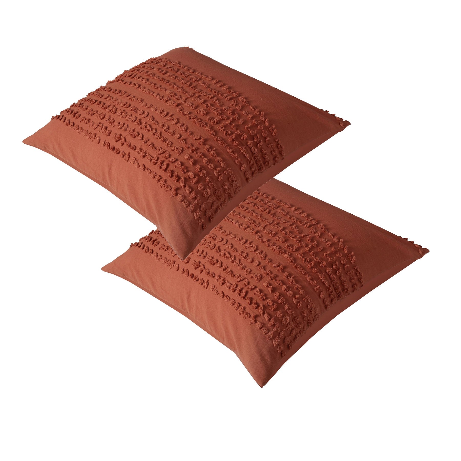 Vintage Design Homewares One Pair of Betty Tobacco European Pillowcases V442-HIN-PILLOWC-BETTY-TOBACCO-EU