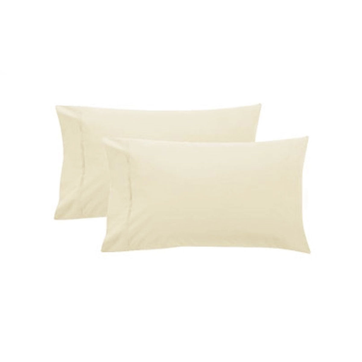 Pair of Pure Cotton 250TC Standard Pillowcases Cream V442-HIN-PILLOWC-COTTON-250TC-CREAM-ST