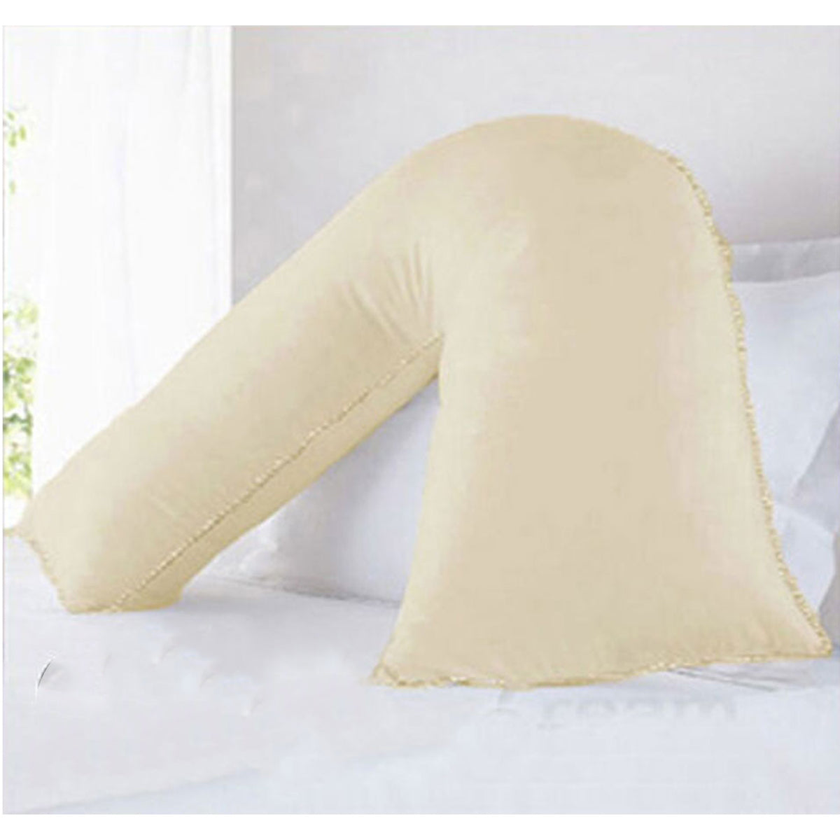 Pure Cotton 250TC Tri Pillowcases Cream V442-HIN-PILLOWC-COTTON-250TC-CREAM-TR