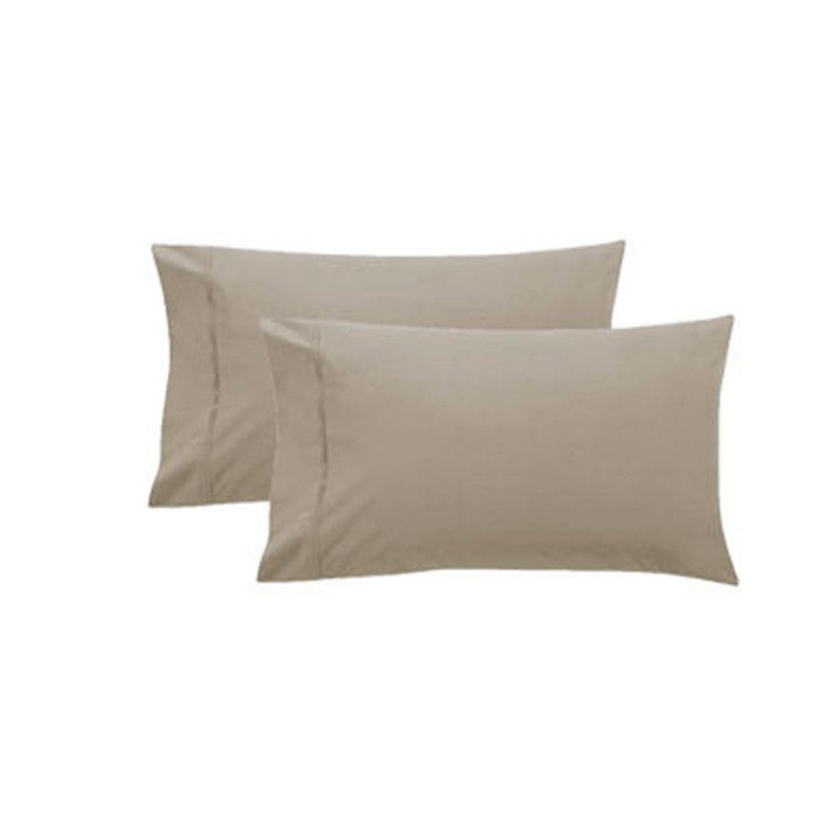 Pair of Pure Cotton 250TC Standard Pillowcases Latte V442-HIN-PILLOWC-COTTON-250TC-LATTE-ST
