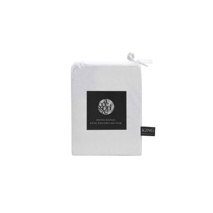 Accessorize Pair of White Hotel Deluxe Cotton King Pillowcases 50cm x 90cm V442-HIN-PILLOWC-HOTELCOTTON-WHITE-KI