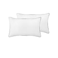 Accessorize Pair of White/Black Piped Hotel Deluxe Cotton Standard Pillowcases V442-HIN-PILLOWC-HOTELPIPED-WHITEBLACK-ST