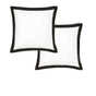 Accessorize Pair of White/Black Tailored Hotel Deluxe Cotton European Pillowcases V442-HIN-PILLOWC-HOTELTAILORED-WHITEBLACK-EU