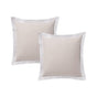 Accessorize Pair of White/Natural Tailored Hotel Deluxe Cotton European Pillowcases V442-HIN-PILLOWC-HOTELTAILORED-WHITENATURAL-EU