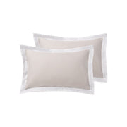 Accessorize Pair of White/Natural Tailored Hotel Deluxe Cotton Standard Pillowcases V442-HIN-PILLOWC-HOTELTAILORED-WHITENATURAL-ST