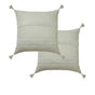 Accessorize Pair of Indra Cotton Tassel European Pillowcases - Grey V442-HIN-PILLOWC-INDRA-GREY-EU