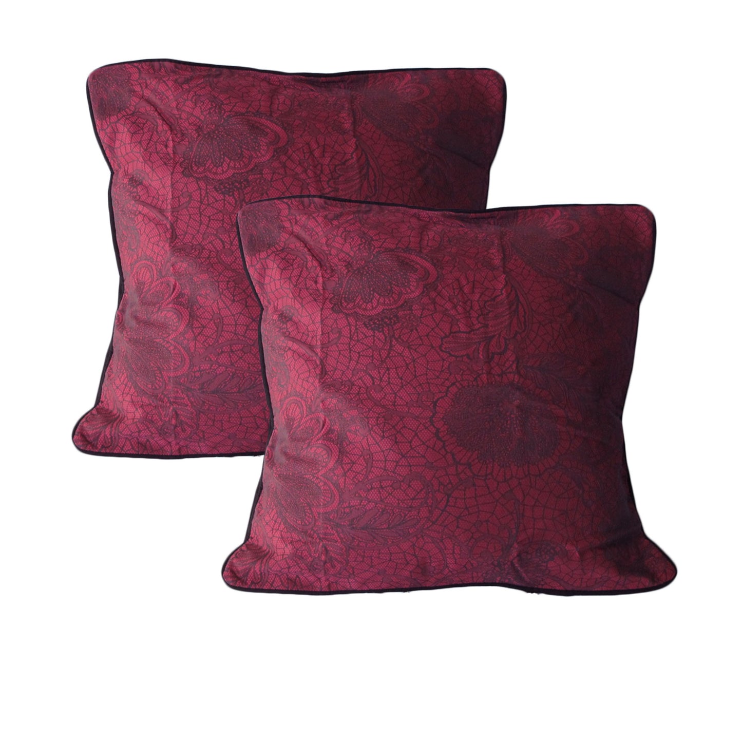 Accessorize Pair of Trudie Lace European Pillowcases Pink V442-HIN-PILLOWC-PAIROFTRUDIE-PINK-EU