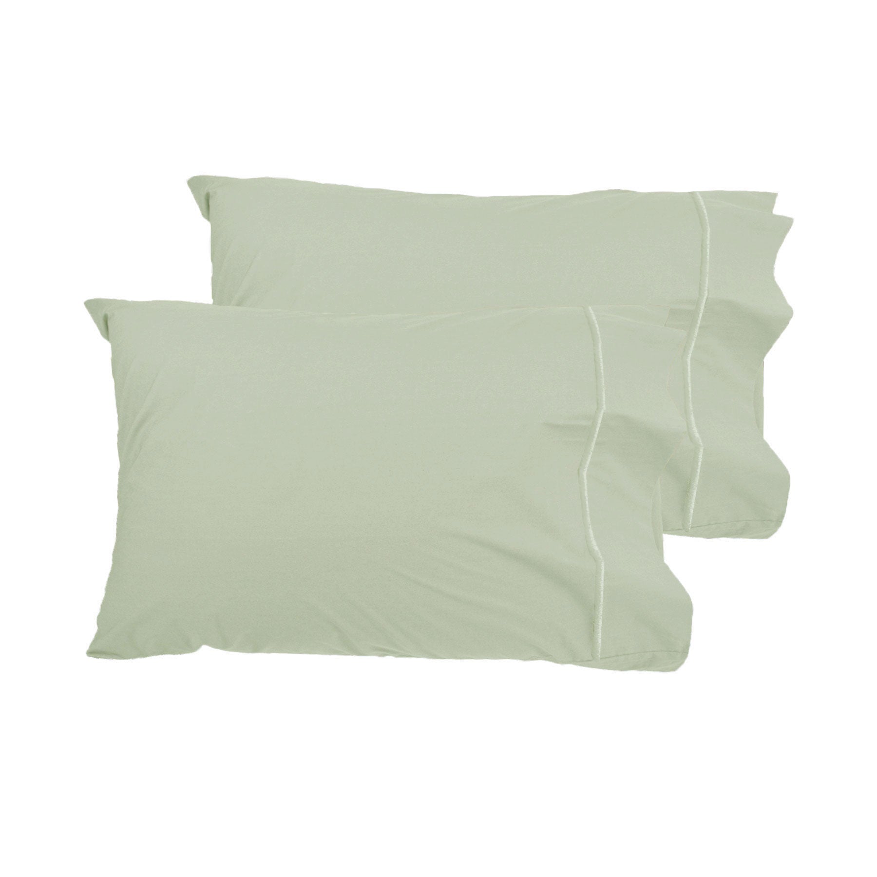 Grand Aterlier Pair of Queen Sized Pillowcases - Fennel V442-HIN-PILLOWC-PIMATWIN-FENNEL-QS